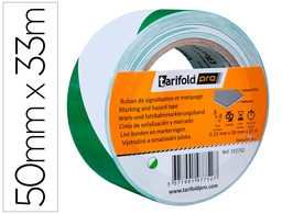 [197752] CINTA ADHESIVA TARIFOLD SEGURIDAD PARA MARCAJE Y SEÑALIZACION DE SUELO 33 MT X 50 MM COLOR BLANCO/VERDE