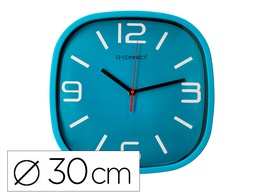 [KF16949] RELOJ Q-CONNECT DE PARED DE PLASTICO REDONDO 30 CM MOVIMIENTO SILENCIOSO COLOR AZUL