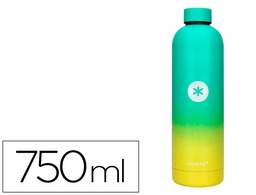 [TK79] BOTELLA PORTALIQUIDOS ANTARTIK ISOTERMICA ACERO INOXIDABLE LIBRE DE BPA COLOURFUL AMARILLO/VERDE 750 ML