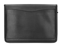 [163736NE] CARPETA PORTAFOLIOS CREMALLERA CON BOLSA PARA MOVIL Y TARJETERO COLOR NEGRO 260X355 MM