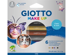 [F474300] SET GIOTTO MAKE UP 6 LAPICES COSMETICOS COLORES METALICOS