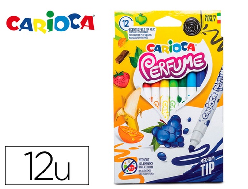 [42672] ROTULADOR CARIOCA PERFUME XPLOSION CAJA DE 12 UNIDADES COLORES SURTIDOS