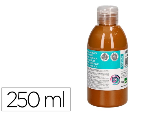 [DC20] PINTURA ACRILICA LIDERPAPEL BOTE DE 250 ML MARRON