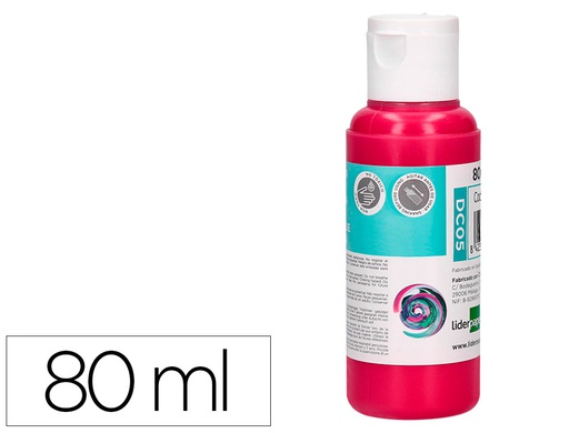 [DC05] PINTURA ACRILICA LIDERPAPEL BOTE DE 80 ML MAGENTA