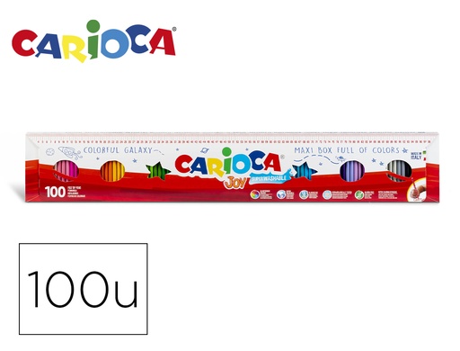 [41019] ROTULADOR CARIOCA JOY METRO CAJA DE 100 UNIDADES COLORES SURTIDOS