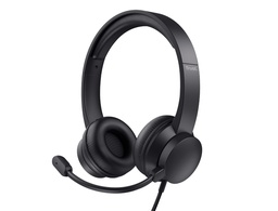 [24186] AURICULAR TRUST HS-200 CON MICROFONO AJUSTABLE USB 2,0 LONGITUD CABLE 1,80 MT COLOR NEGRO