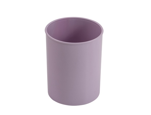 [206-36] CUBILETE PORTALAPICES FAIBO PLASTICO COLOR VIOLETA PASTEL 78 MM DIAMETRO X 100 MM ALTO
