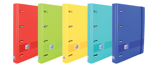 [400146174] CARPETA CON RECAMBIO OXFORD EUROPEANBINDER LIVE&GO DIN A4+POLYFOAM 4 ANILLAS 35 MM CUADRO 5 MM COLORES SURTIDOS