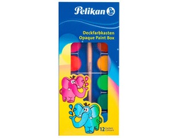 [721324] ACUARELA PELIKAN F355 ESTUCHE PLASTICO 12 COLORES CON PINCEL