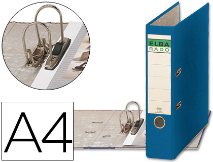 [100022645] ARCHIVADOR DE PALANCA ELBA CARTON FORRADO DIN A4 AZUL LOMO DE 80 MM RADO CHIC