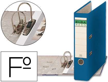 [100022669] ARCHIVADOR DE PALANCA ELBA CARTON FORRADO FOLIO AZUL LOMO DE 80 MM RADO CHIC