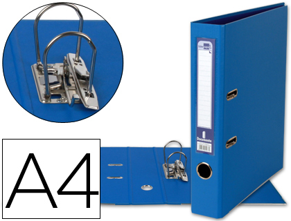 [AY04] ARCHIVADOR DE PALANCA LIDERPAPEL A4 DOCUMENTA FORRADO PVC CON RADO LOMO 52MM AZUL COMPRESOR METALICO