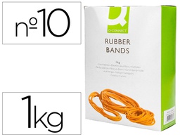[KF15182] BANDAS ELASTICAS Q-CONNECT 1000 GR 100 X 9 MM NUMERO 10