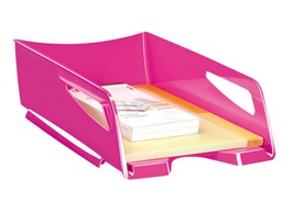 [1002200371] BANDEJA SOBREMESA CEP MAXI DE GRAN CAPACIDAD PLASTICO ROSA 386X270X115 MM