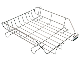 [KF04283] BANDEJA SOBREMESA METALICA Q-CONNECT CROMADA 370X275 MM
