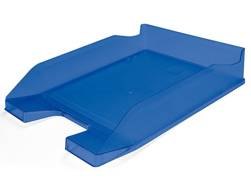 [KF04197] BANDEJA SOBREMESA PLASTICO Q-CONNECT AZUL TRANSPARENTE 240X70X340 MM