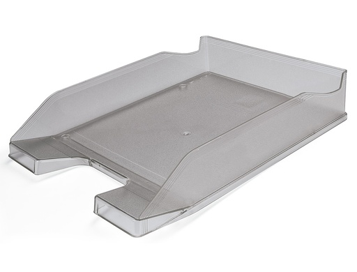 [KF04199] BANDEJA SOBREMESA PLASTICO Q-CONNECT GRIS OSCURO TRANSPARENTE 240X70X340 MM