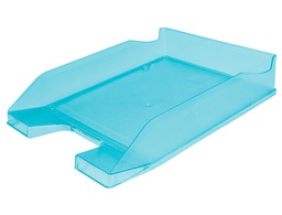 [KF04200] BANDEJA SOBREMESA PLASTICO Q-CONNECT TURQUESA TRANSPARENTE 240X70X340 MM