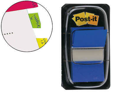 [70071392735] BANDERITAS SEPARADORAS 680-2 AZUL DISPENSADOR DE 50 UNIDADES
