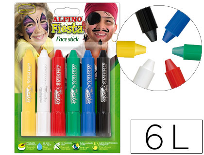 [DL000014] BARRA MAQUILLAJE FACE STICK 6 COLORES SURTIDOS