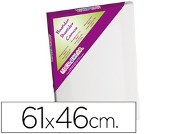 [A30208-12P] BASTIDOR LIDERCOLOR 12P LIENZO GRAPADO LATERAL ALGODON 100% MARCO PAWLONIA 1,8X3,8 CM BORDES MADERA 61X46 CM