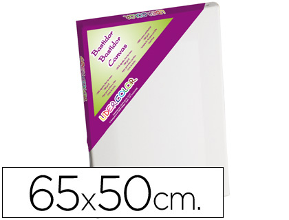 [A30208-15P] BASTIDOR LIDERCOLOR 15P LIENZO GRAPADO LATERAL ALGODON 100% MARCO PAWLONIA 1,8X3,8 CM BORDES MADERA 65X50 CM