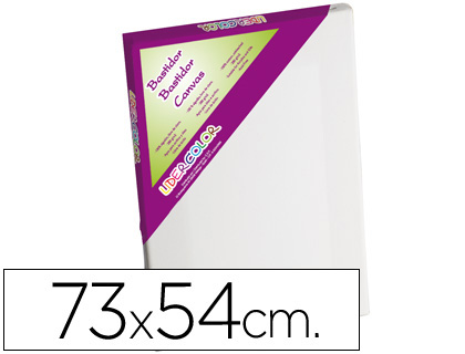 [A30208-20P] BASTIDOR LIDERCOLOR 20P LIENZO GRAPADO LATERAL ALGODON 100% MARCO PAWLONIA 1,8X3,8 CM BORDES MADERA 73X54 CM