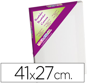 [A30208-6P] BASTIDOR LIDERCOLOR 6P LIENZO GRAPADO LATERAL ALGODON 100% MARCO PAWLONIA 1,8X3,8 CM BORDES MADERA 41X27 CM