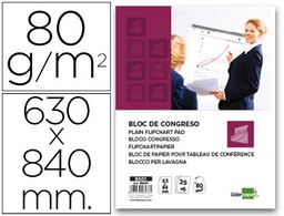 [BS01] BLOC CONGRESO LIDERPAPEL LISO 630X840 MM 25+5 HOJAS 80G/M2