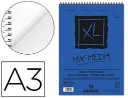 [C200807216] BLOC DIBUJO ACUARELA CANSON XL MIX MEDIA GRANO MEDIO DIN A3 MICROPERFORADO ESPIRAL 29,7X42CM 30 HOJAS 300 GR/M2
