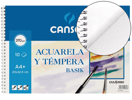 [C200400697] BLOC DIBUJO ACUARELA DIN A3 ESPIRAL 32.5X46 CM 10 HOJAS DE 370 GR/M2
