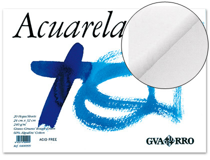 [C200400721] BLOC DIBUJO ACUARELA DIN A4 ENCOLADO 23X32.5 CM 20 H DE 240 GR/M2