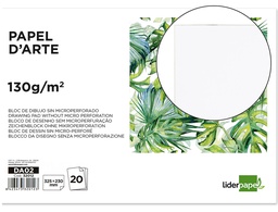 [DA02] BLOC DIBUJO LIDERPAPEL ARTISTICO ENCOLADO 230X325MM 20 HOJAS 130G/M2 SIN RECUADRO