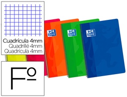 [100430171] BLOC ESPIRAL OXFORD CARTONCILLO FOLIO 80 HOJAS CUADROS 4 MM