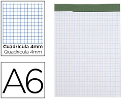 [BN17] BLOC NOTAS LIDERPAPEL CUADRO 4 MM A6 80 HOJAS 60 G/M2 PERFORADO SIN TAPA