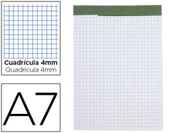 [BN15] BLOC NOTAS LIDERPAPEL CUADRO 4 MM A7 80 HOJAS 60 G/M2 PERFORADO SIN TAPA