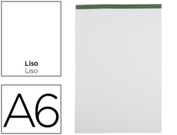 [BN18] BLOC NOTAS LIDERPAPEL LISO A6 80 HOJAS 60 G/M2 PERFORADO SIN TAPA