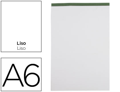 [BN18] BLOC NOTAS LIDERPAPEL LISO A6 80 HOJAS 60 G/M2 PERFORADO SIN TAPA