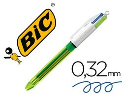 [982868] BOLIGRAFO BIC CUATRO COLORES AZUL / NEGRO / ROJO / AMARILLO FLUOR PUNTA MEDIA 1 MM