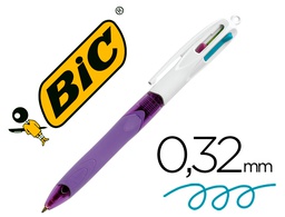 [8922901] BOLIGRAFO BIC CUATRO COLORES CON GRIP COLORES PASTEL PUNTA 1 MM