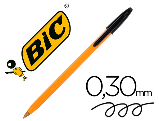 [8099231] BOLIGRAFO BIC NARANJA FINE ORIGINAL NEGRO