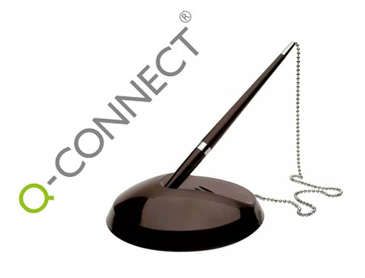 [KF00233] BOLIGRAFO EXTENSIBLE Q-CONNECT CON CADENA METALICA Y SOPORTE ADHESIVO