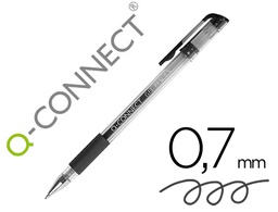 [KF21716] BOLIGRAFO Q-CONNECT TINTA GEL NEGRO 0,7 MM SUJECION DE CAUCHO