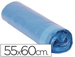 [10020213] BOLSA BASURA DOMESTICA AZUL CIERRA FACIL 55X60 GALGA 120 ROLLO DE 20 UNIDADES