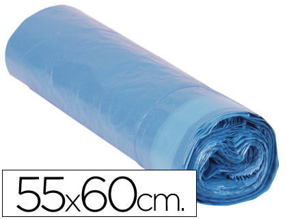 [10020213] BOLSA BASURA DOMESTICA AZUL CIERRA FACIL 55X60 GALGA 120 ROLLO DE 20 UNIDADES