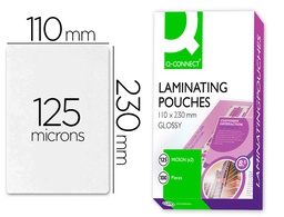 [KF04754] BOLSA DE PLASTIFICAR Q-CONNECT 110 X 230 MM 125 MC CARNET DE CONDUCIR CAJA DE 100 UNIDADES
