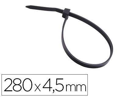 [KE234000195] BRIDA 3M PARA EXTERIOR NEGRO 280X4,5 MM BOLSA DE 100 UNIDADES