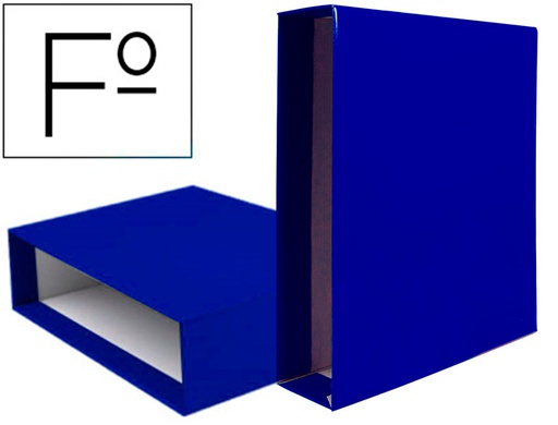 [CZ16] CAJA ARCHIVADOR LIDERPAPEL DE PALANCA CARTON FOLIO DOCUMENTA LOMO 75MM COLOR AZUL