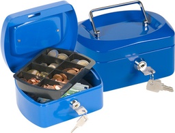 [KF02608] CAJA CAUDALES Q-CONNECT 6\&quot; 152X115X80 MM AZUL CON PORTAMONEDAS