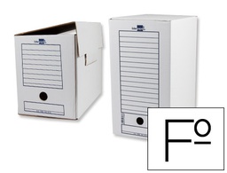 [DF13] CAJA ARCHIVO DEFINITIVO LIDERPAPEL FOLIO DOBLE ANCHO CARTON RECICLADO 400G/M2 LOMO 200 MM BLANCO 367X200X251 MM